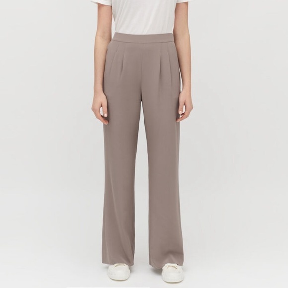 Cuyana Pants - Cuyana Silk Wide-Leg Pant large